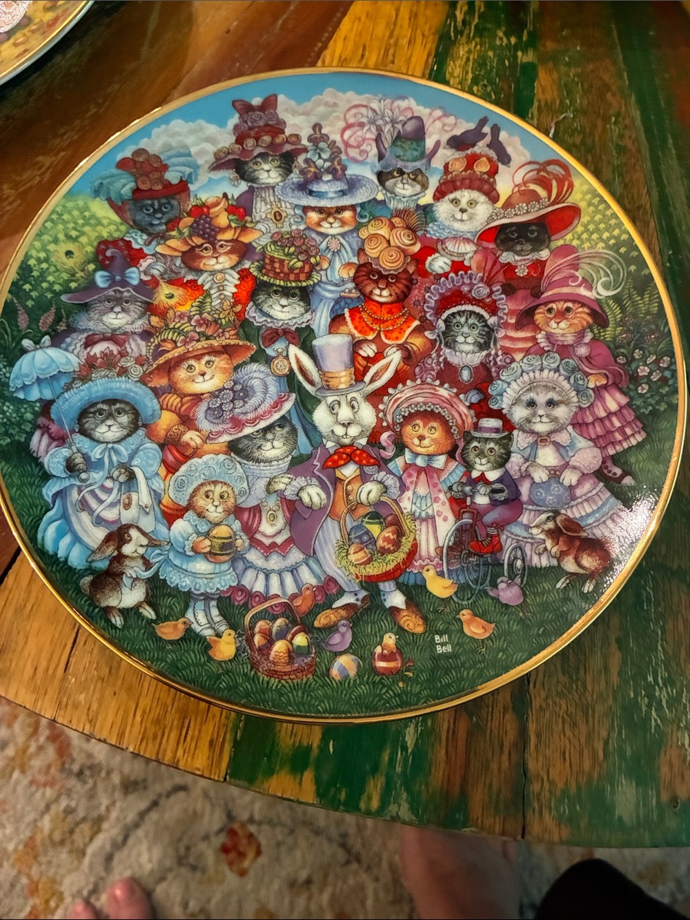 Franklin Mint Heirloom plate… 24k gold plated rim. Limited edition. 8” dia.